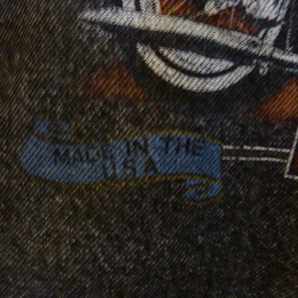 Harley-Davidson Made in USA Men's Denim Jacket With Eagle Has Landed Graphics XL - Picture 5 of 8